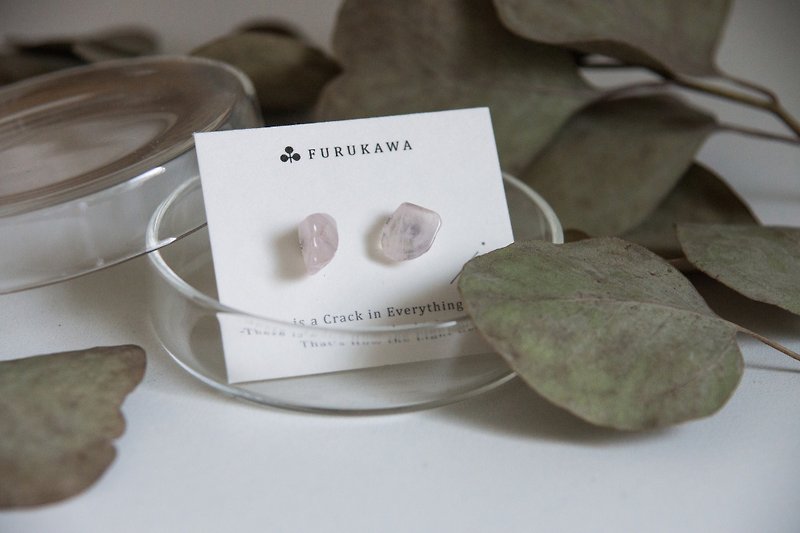 CRACK | 礦物系耳環 |  EARRINGS - 耳環/耳夾 - 水晶 粉紅色