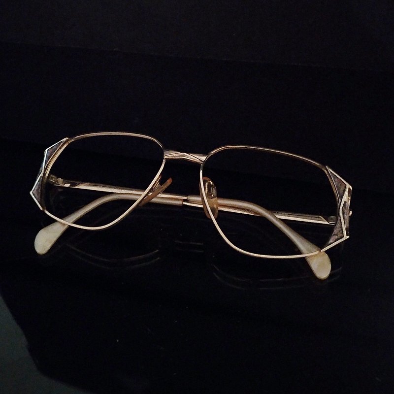 Monroe Optical Shop / Germany 90s Antique Glasses Frame M14 vintage - Glasses & Frames - Precious Metals Gold