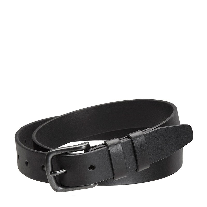 CITIZEN Leather Belt Black/Black - เข็มขัด - หนังแท้ สีดำ