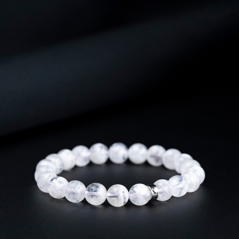 Snowflake Ghost | Natural Energy Bracelet | 8-9mm - สร้อยข้อมือ - คริสตัล ขาว