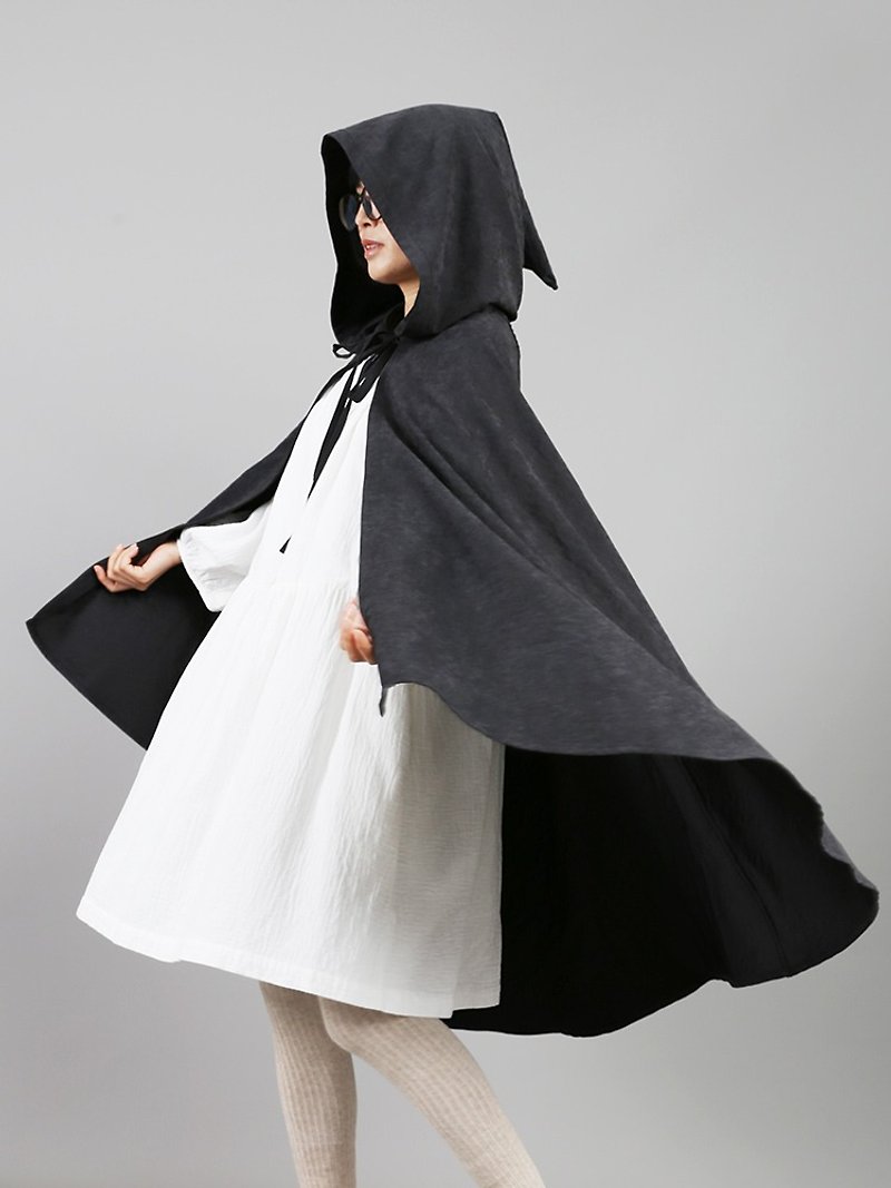 Woven Linen Linen original design sun protection shawl magic cloak clothing ethnic style wizard hooded cloak jacket female - ผ้าพันคอถัก - เส้นใยสังเคราะห์ หลากหลายสี