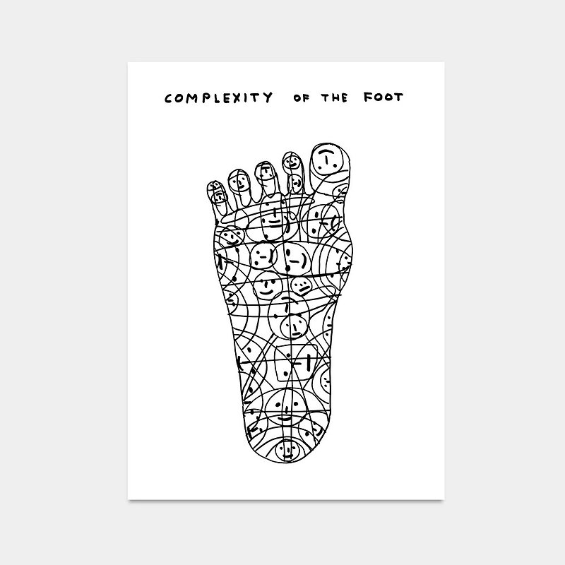【Art Hanging】David Shrigley | Complex Feet - โปสเตอร์ - กระดาษ 