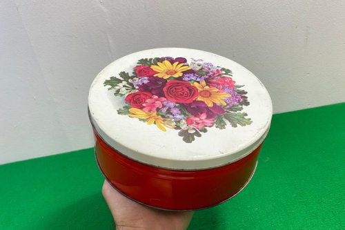 Vintage Lover 復古錫製首飾盒帶盒收納紀念品手工花卉飾品