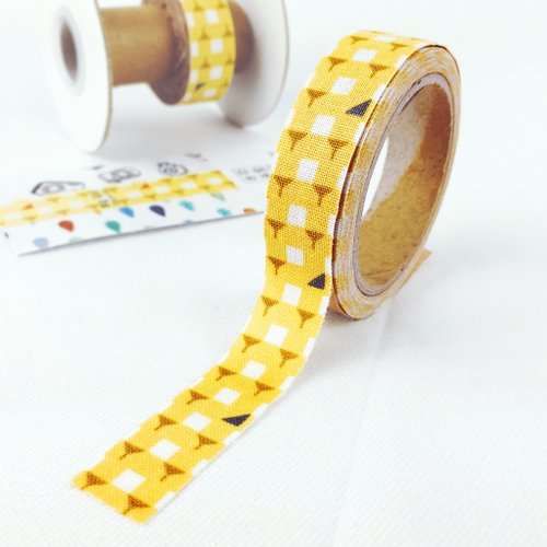 Fabricology 布學無數 出清品-布膠帶-旅行季幾何【好多小房子】OPP包裝