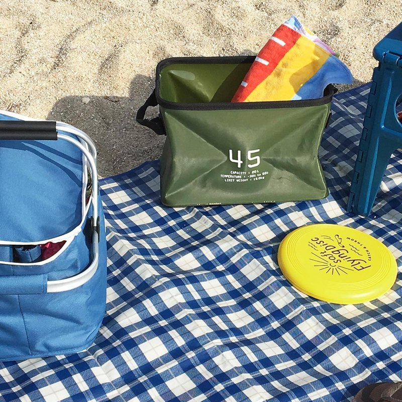 [Japan SLOWER] Folding waterproof storage basket - 20 L (three colors available) - ชุดเดินป่า - เรซิน หลากหลายสี