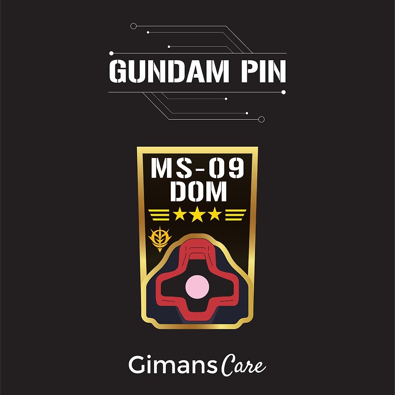 Mobile Suit Gundam Metal Badge Series MS-09 Daemon - Badges & Pins - Other Metals 