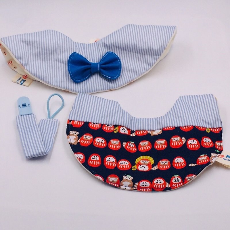 Boy's baby full moon gift box round pocket combination double gauze saliva towel full moon gift - Baby Gift Sets - Cotton & Hemp Multicolor