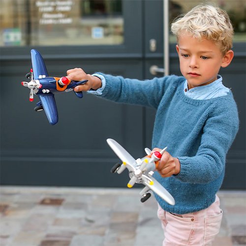 BAGHERA 法國玩具汽車 法國Baghera 精緻玩具小飛機-銀輝