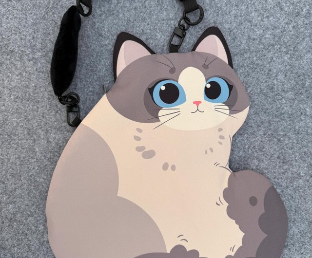 三毛猫シャム猫黒猫のかわいい猫バッグ - ショップ crittercarry