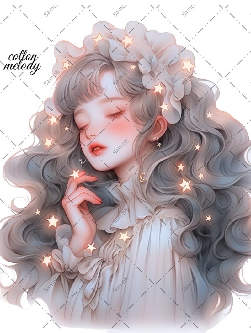 original sticker no.601A 人物ステッカー オリジナルステッカー 人物ステッカー 女の子ステッカー オリジナル人物ステッカー - 貼紙 - 紙 
