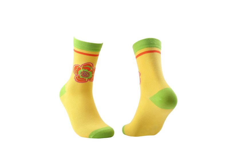 SABRINA HSIEH x LIFEBEAT 60's Joint Knit Socks - Socks - Cotton & Hemp Yellow