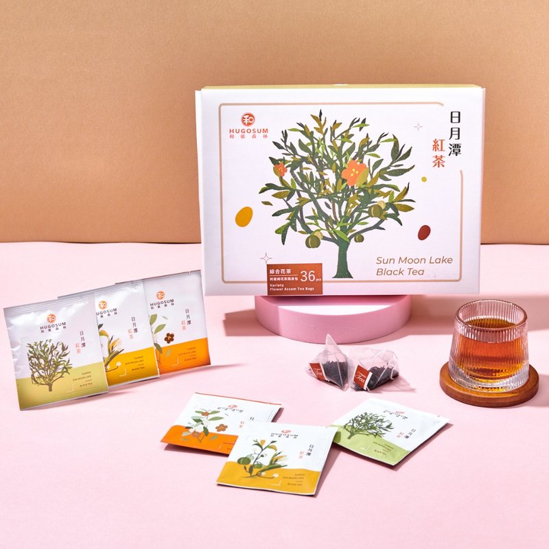 日月潭經典阿薩姆綜合花茶三角立體茶包36入 - 茶葉/茶包/水果茶 - 其他材質 粉紅色