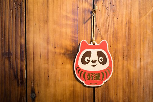 木子創意 木質明信片-好運熊貓