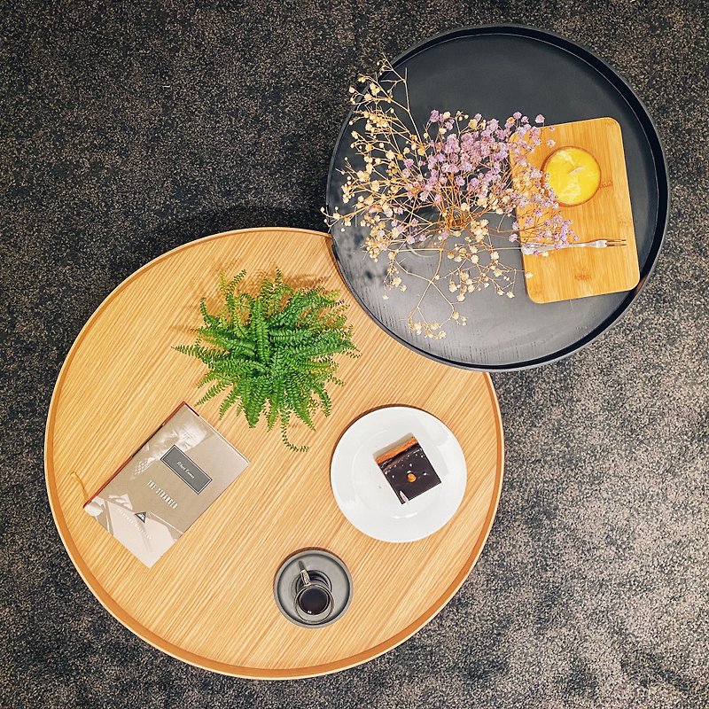 圓桌66D + 達米安邊桌-圓桌 組合 - 其他家具 - 木頭 