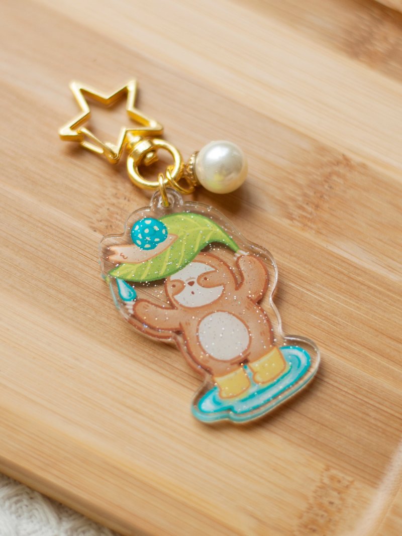 Raining Sloth Keychain - ที่ห้อยกุญแจ - อะคริลิค สีใส