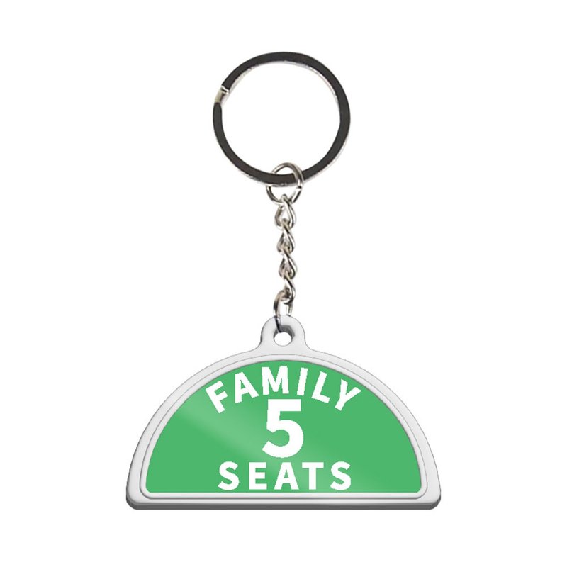 Taxi Keychain - 5 Seat - ที่ห้อยกุญแจ - โลหะ สีเขียว