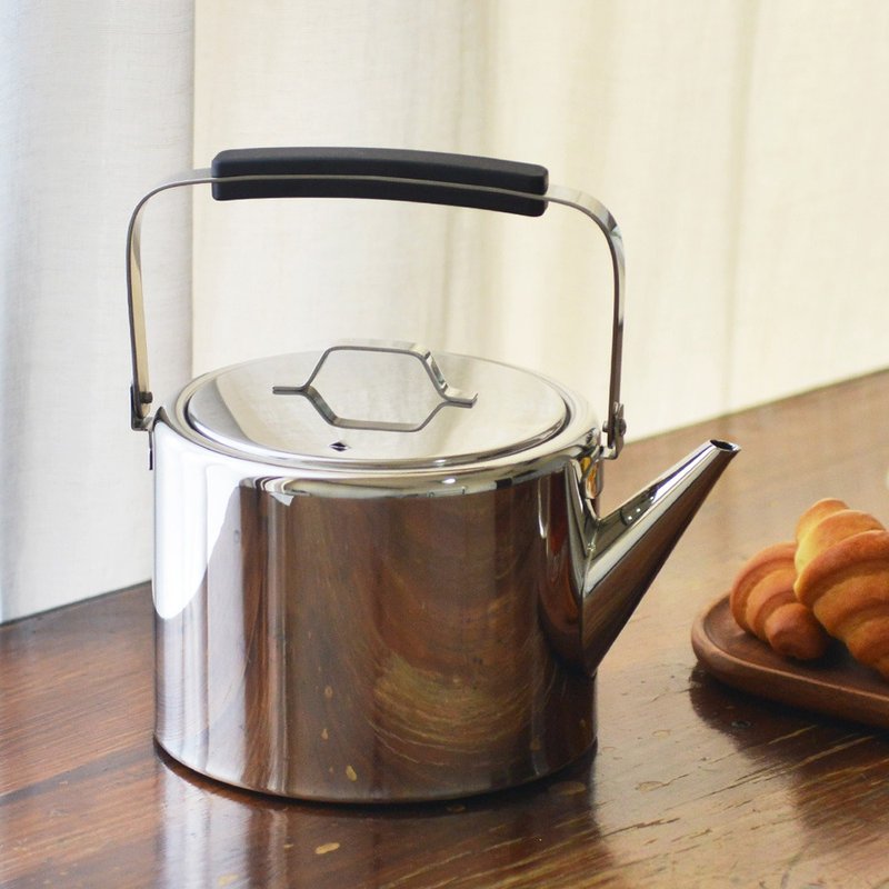 Japan's Aizawa Kobo AIZAWA Japanese-made 18-8 Stainless Steel straight kettle (mirror surface)-2L - Teapots & Teacups - Stainless Steel Silver