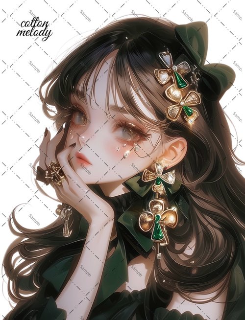 限定】cotton melody / cotton bag / 人物ステッカー オリジナル