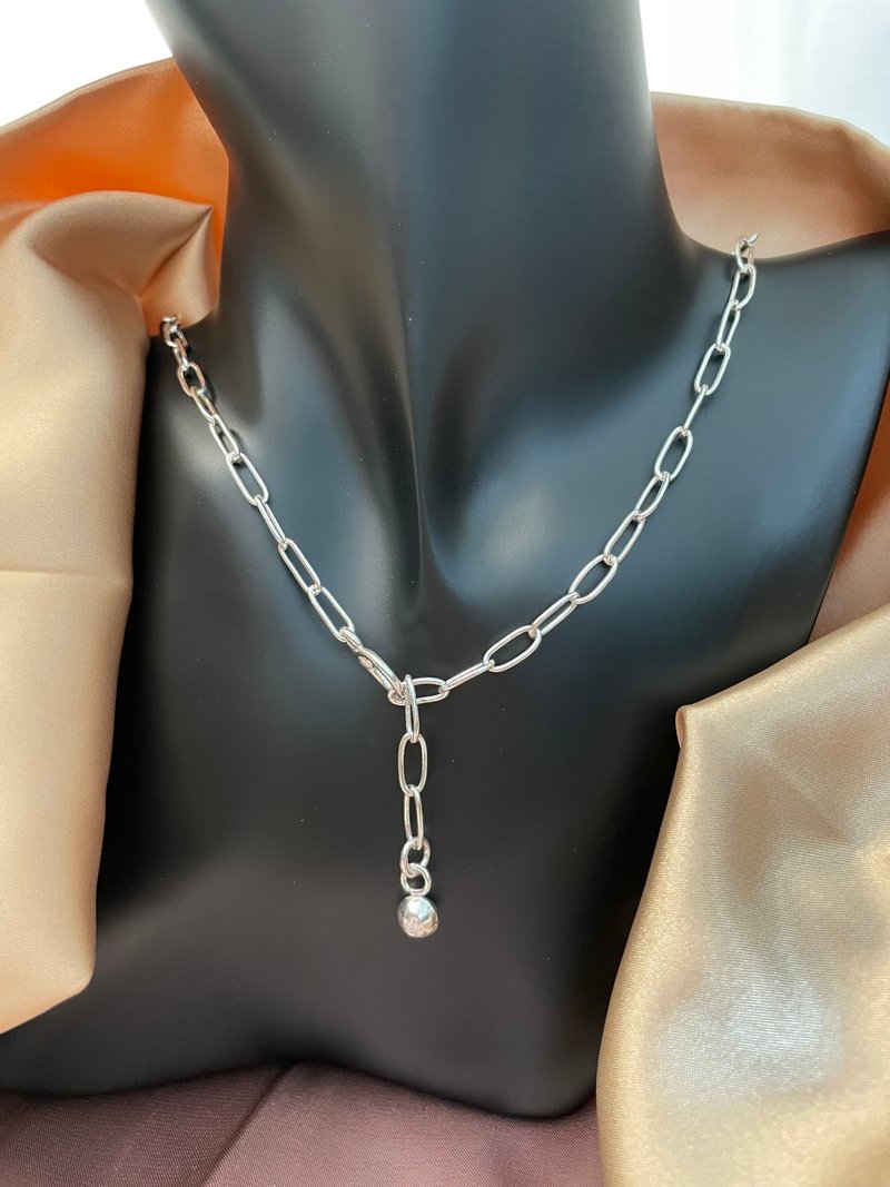 999 sterling silver handmade chain, exquisitely crafted sterling silver chain, versatile, can be worn alone or with a pendant - สร้อยคอ - เงินแท้ สีเงิน