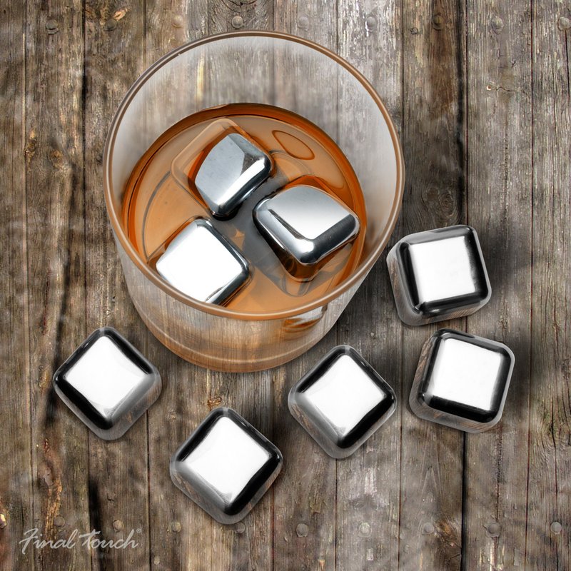 Final Touch Stainless Steel Ice Cube (Set of 8) - แก้วไวน์ - สแตนเลส 