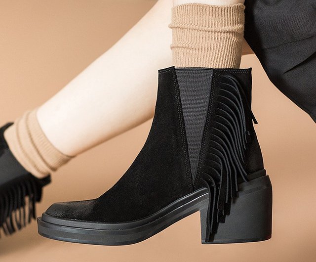 Tassel ankle boots hotsell