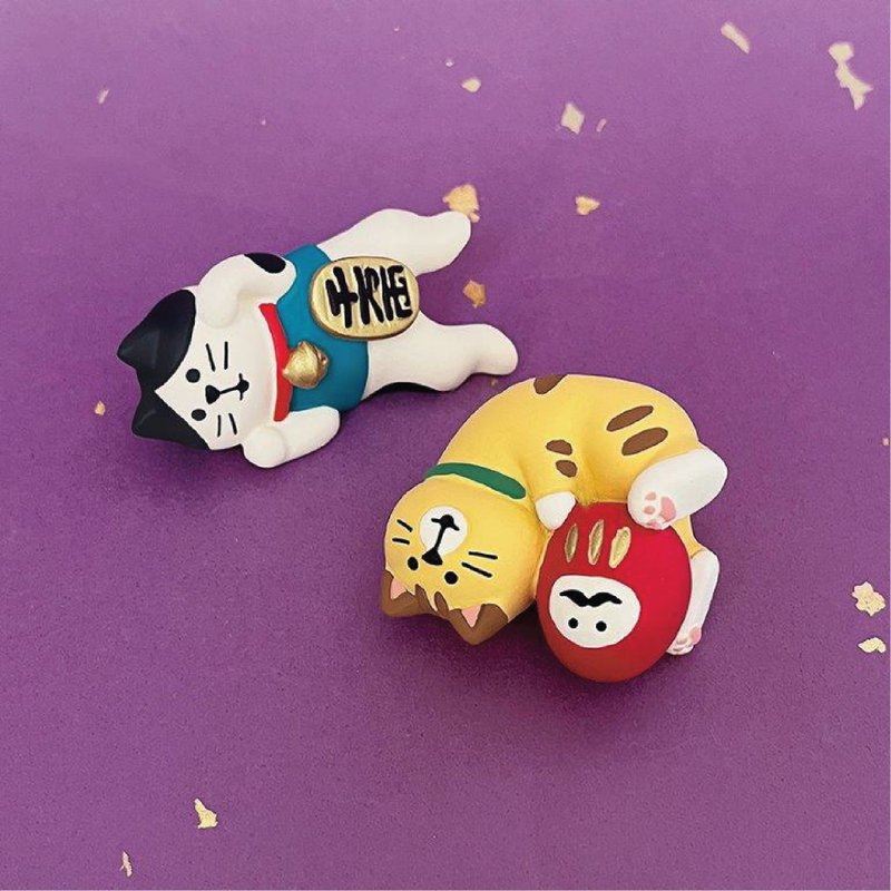 日本Decole Concombre - 招財貓大集結 - 裝飾/擺設  - 樹脂 多色