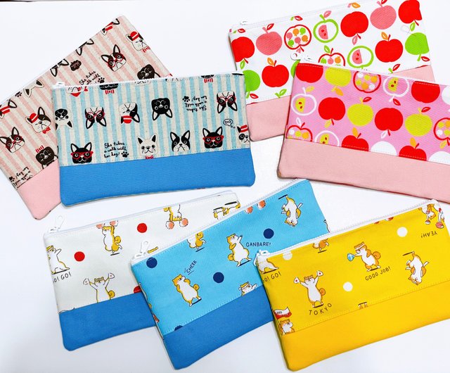 Flat pencil case, storage bag Animals can be embroidered for free - Shop  Starforest Pencil Cases - Pinkoi