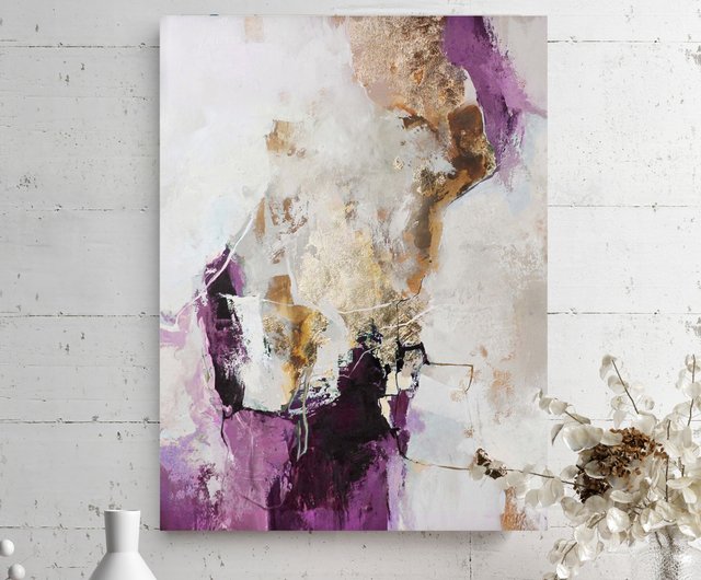 原画/額装済み/和風/禅/アート/抽象画/モダン/ホテル/ゴールド/紫陽花/紫 原画/額装済み/和風/禅/アート/抽象画/モダン/ホテル/ゴールド