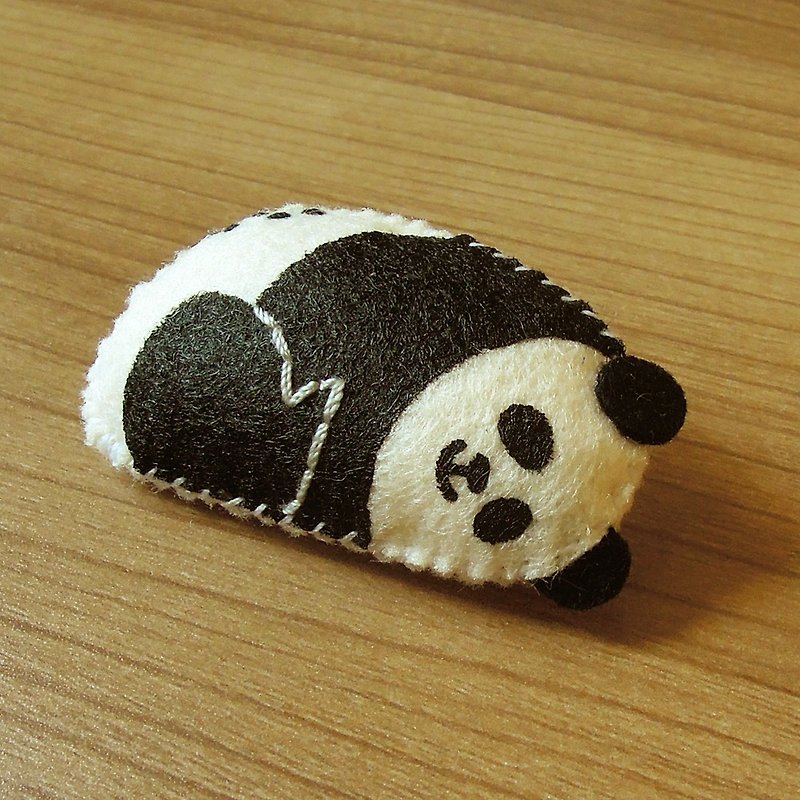 y _ Planet der lazy panda pins - เข็มกลัด - เส้นใยสังเคราะห์ สีดำ