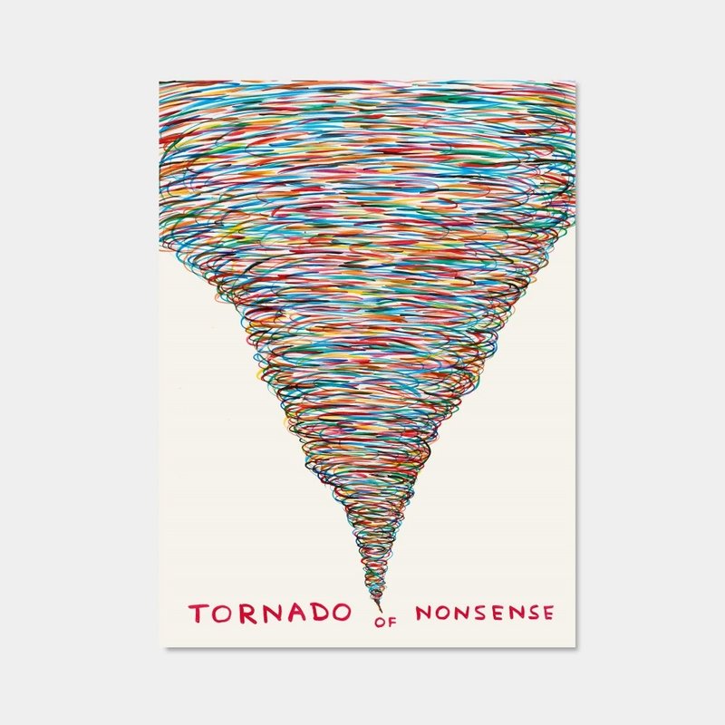 【Art Hanging】David Shrigley | Meaningless Tornado - โปสเตอร์ - กระดาษ 