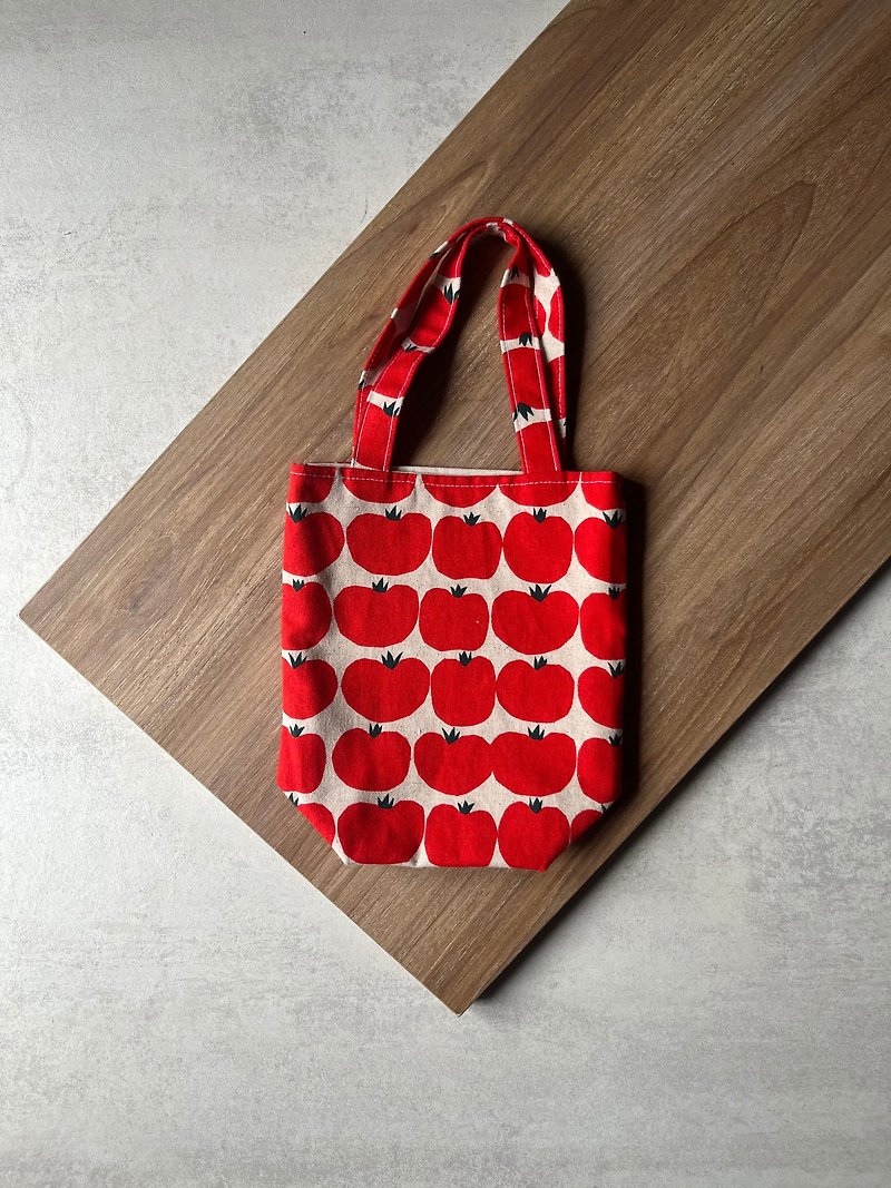 Water bottle cup bag丨Many red apples - ถุงใส่กระติกนำ้ - ผ้าฝ้าย/ผ้าลินิน 