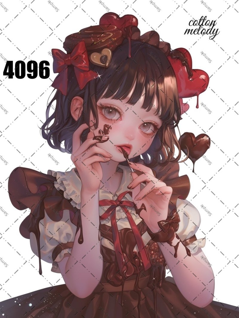 original sticker no.4096 人物ステッカー オリジナルステッカー オリジナル人物ステッカー 装飾ステッカー cotton melody - 貼紙 - 紙 