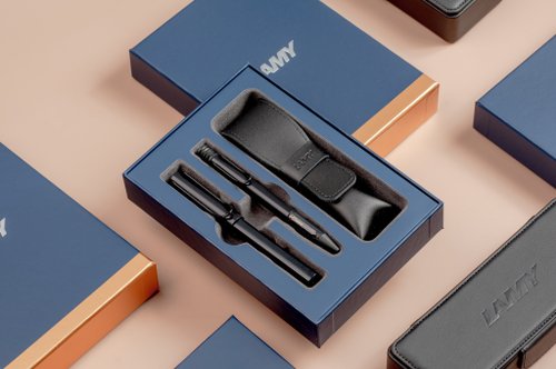 LAMY TAIWAN 官方旗艦館 【雷雕免費刻字】LAMY 雙入筆套禮盒 (鋼珠筆+原子筆) / Al star