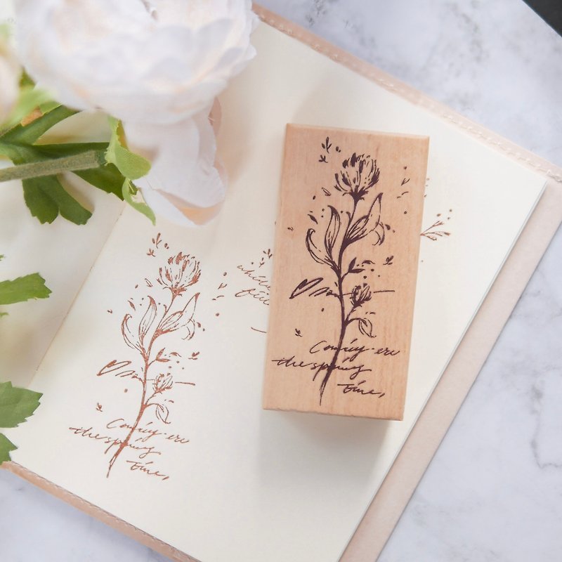 Beech flower stamp B - Stamps & Stamp Pads - Wood Brown