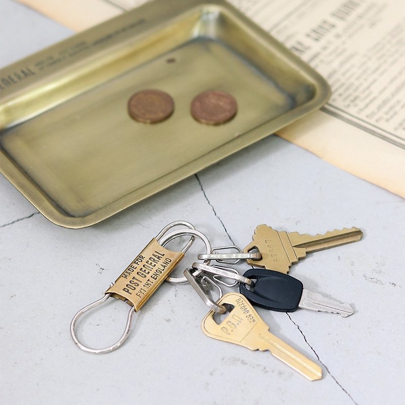 黃銅鑰匙圈附復古造型鑰匙吊飾