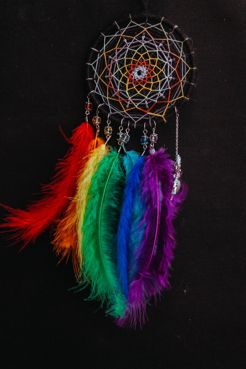 Handmade Dreamcatcher - 【Rainbow Spider Web】 - ของวางตกแต่ง - วัสดุอื่นๆ 