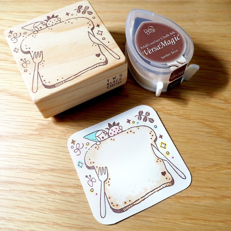 Delicacy breakfast hand imprint offset seal - Stamps & Stamp Pads - Rubber 