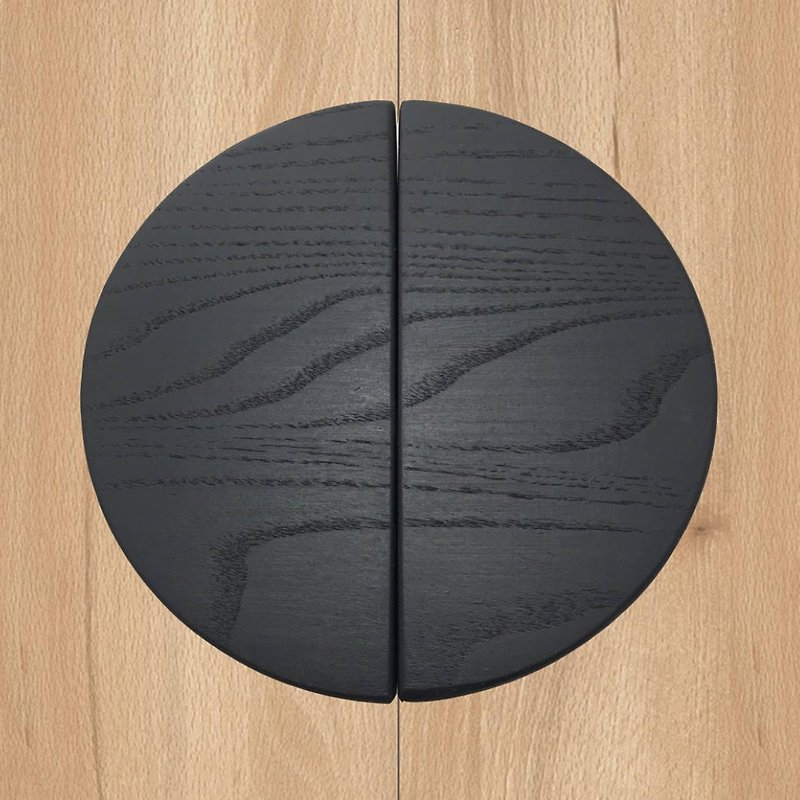 Dark minimalistic handle for wooden cabinets, Black pulls for white doors - 其他家具 - 木頭 黑色