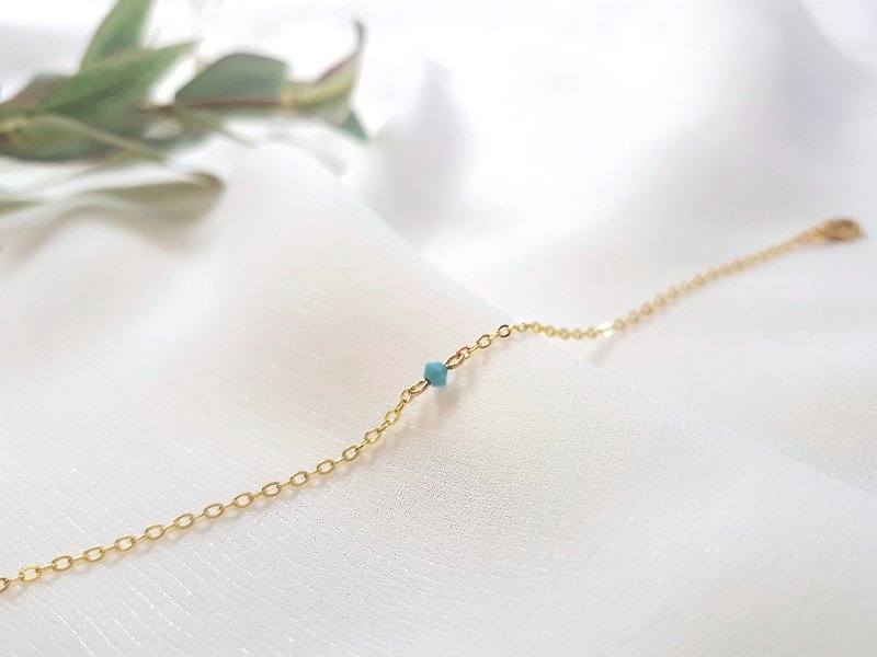 Simple single small crystal thin bracelet - Bracelets - Crystal Gold