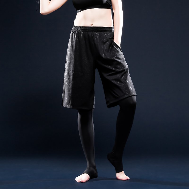 Air Airness InstaDRY Hollow Instant Dryer Basketball Pants - Mid Waist - Black/Black - Women's Sportswear Bottoms - Polyester 