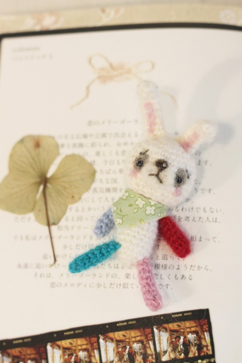 Hand-knitted bunny doll pins. Suitable for 1/6 baby shooting props - ของเล่นเด็ก - ขนแกะ ขาว
