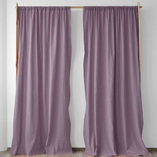 True Things Mauve regular and blackout linen curtains / Custom curtains / 2 panels