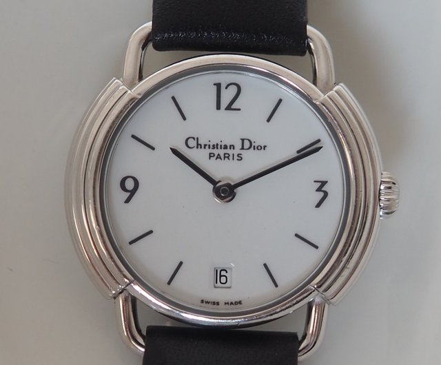 Dior Christian Dior 腕時計 シルバー Christian Dior ディオール ラウンド ロゴ ウォッチ 腕時計