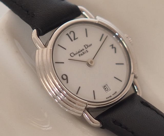 Christian Dior ディオール ラウンド ロゴ ウォッチ 腕時計
