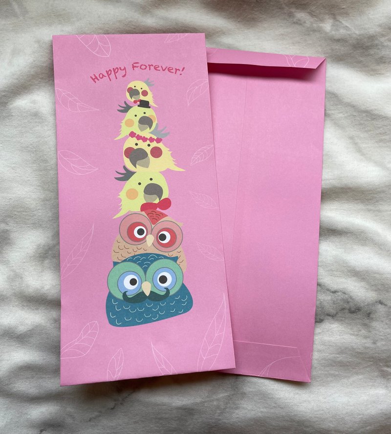 幸福快樂永遠 紅包袋 - 利是封/揮春 - 紙 粉紅色