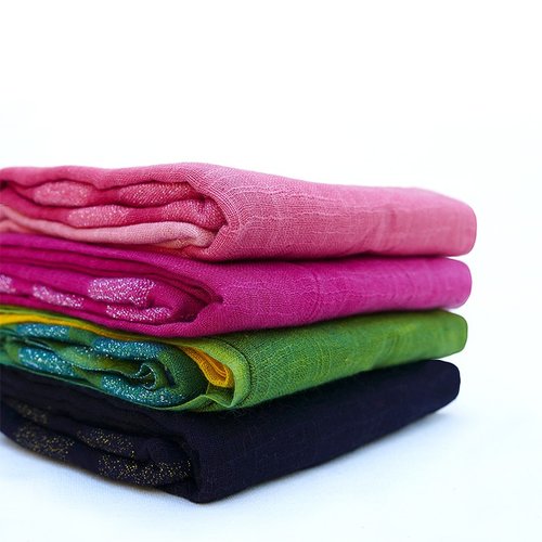 卓也藍染 Indigo Dyeing House 卓也藍染 - 植物染璀璨棉麻圍巾 / 多色