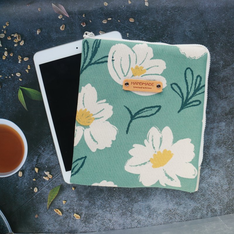 6-inch E-reader Pouch (with fabric tag) Reader Sleeve L-shaped Zipper Bag E-reader Protection - กระเป๋าแล็ปท็อป - ผ้าฝ้าย/ผ้าลินิน 