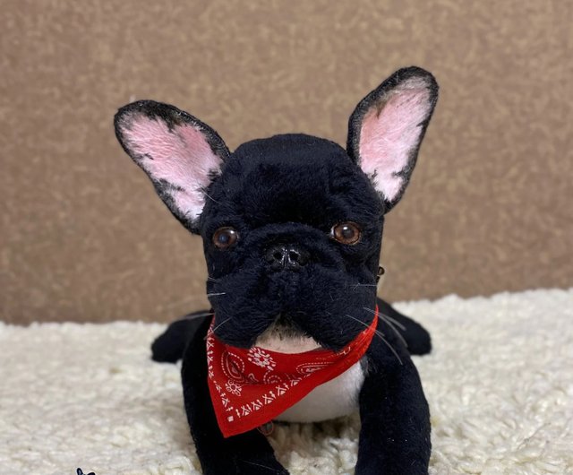 French Bulldog Schylling Pocket Pup Black 4” Squishy Toy Realistic Dog  Frenchie