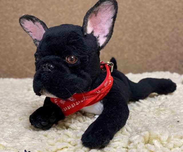 French Bulldog Schylling Pocket Pup Black 4” Squishy Toy Realistic Dog  Frenchie