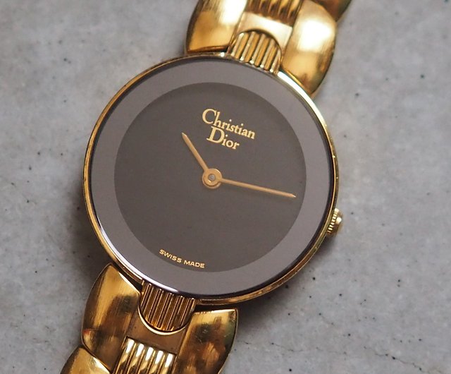 通販の公式 ☆ディオール 腕時計 バギラ ブラックムーン 金メッキ 